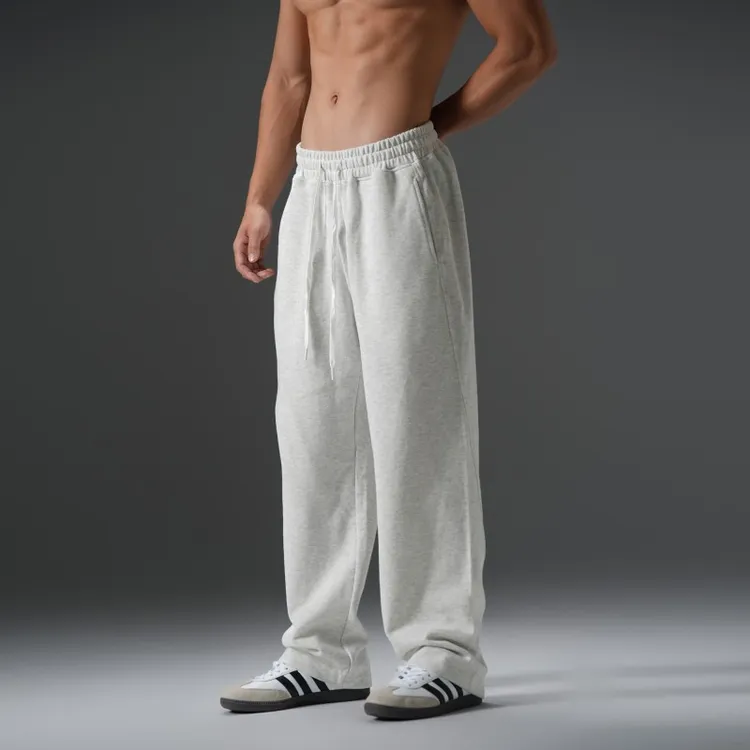 BD.POWER UP+针织肌理感休闲裤男秋季新款直筒阔腿裤宽松运动长裤