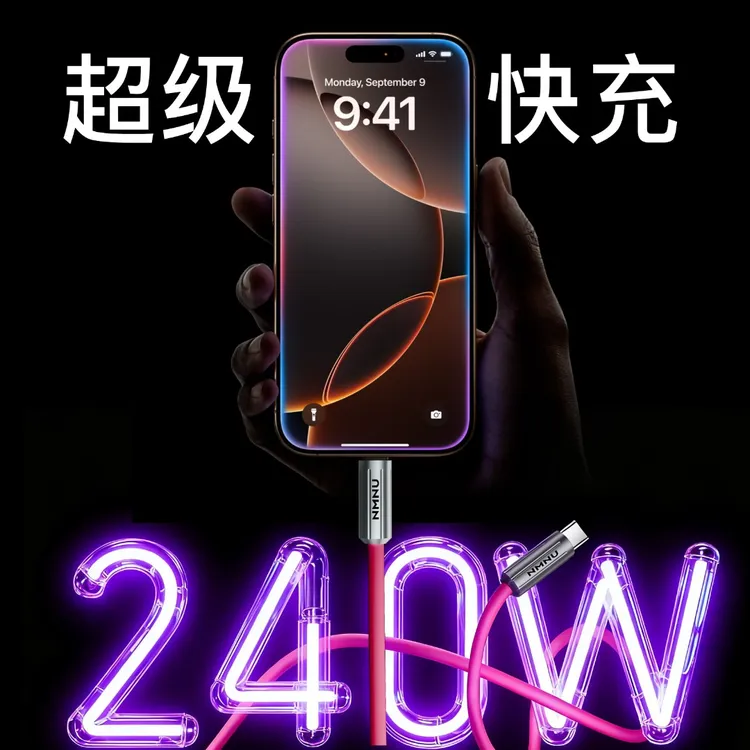240瓦顶配超级快充数据线双头typec苹果小米oppo华为手机平板通用