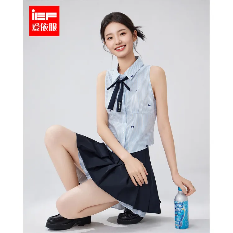 IEF/爱依服2025新款夏季学院风梭织上下套裙6414-DZ44766-