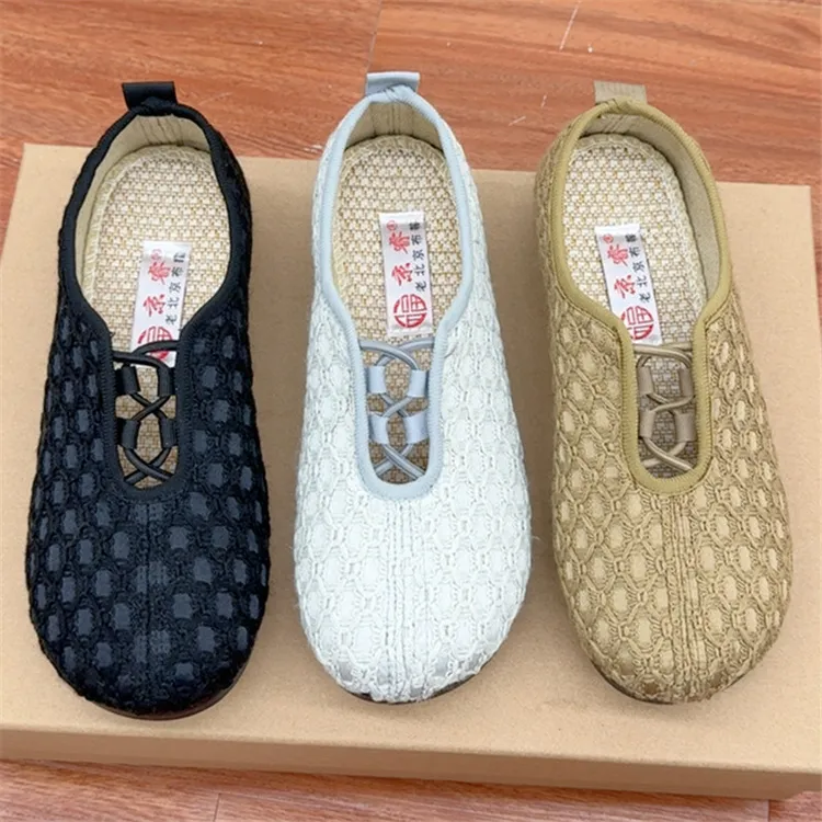 京睿老北京布鞋新款女单鞋舒适轻便妈妈鞋一脚蹬懒人鞋软底休闲鞋