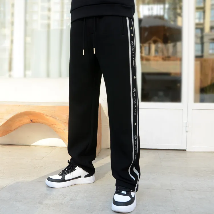 秋冬款男士休闲裤直筒欧品潮流时尚百搭轻奢秋季男裤重工微弹男裤