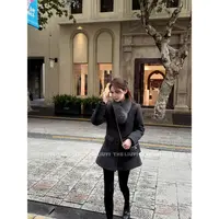【LIUYI】女主角~韩系收腰90白鸭绒羽绒毛呢外套511258