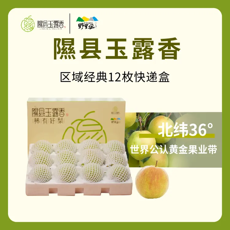 【顺丰】山西正宗隰县玉露香梨 净重6.5斤 绿色食品 皮薄脆甜多汁