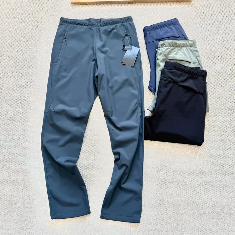 户外城市机能软壳裤加薄绒秋冬款男士3D立体剪裁防风休闲速干弹力