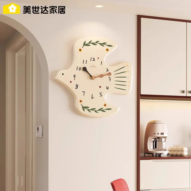 美世达飞鸟钟表创意艺术挂钟客厅2025新款高级感时钟家用简约挂表