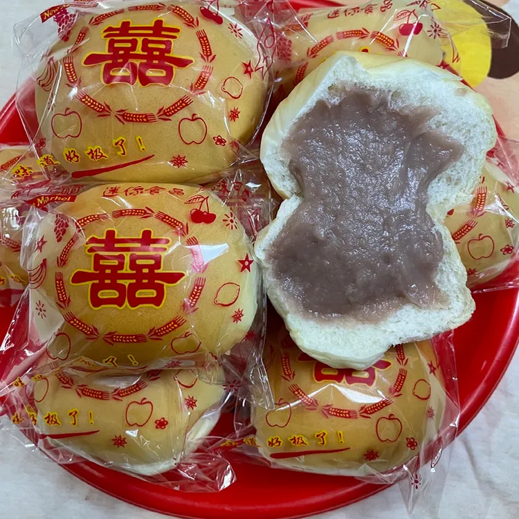 芋泥包 手工芋泥面包没有防腐剂保质期5天 潮汕芋泥包喜字10个装