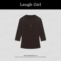 楚楚君 Laugh girl【舒适美学】纯欲性感微透中袖上衣TL53561J