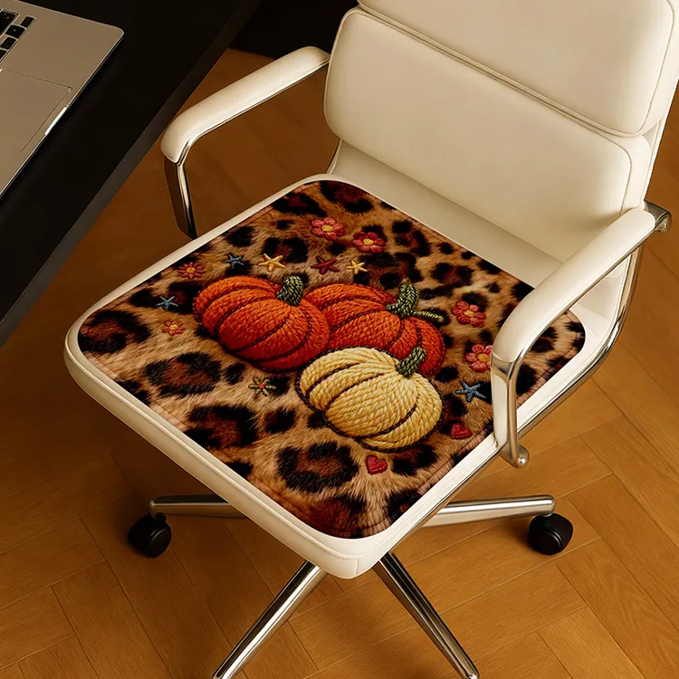 【力力猪】冬季豹纹办公室久坐海绵椅垫汽车座垫家用宿舍学生坐垫子