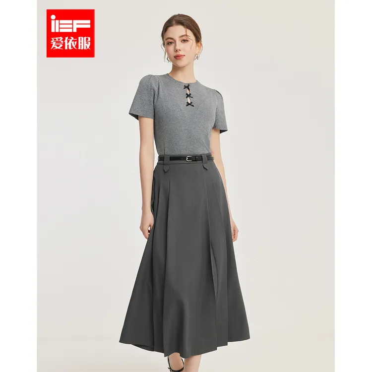 IEF/爱依服时尚套装2025春季新款韩版气质感显瘦上下套裙欧若风