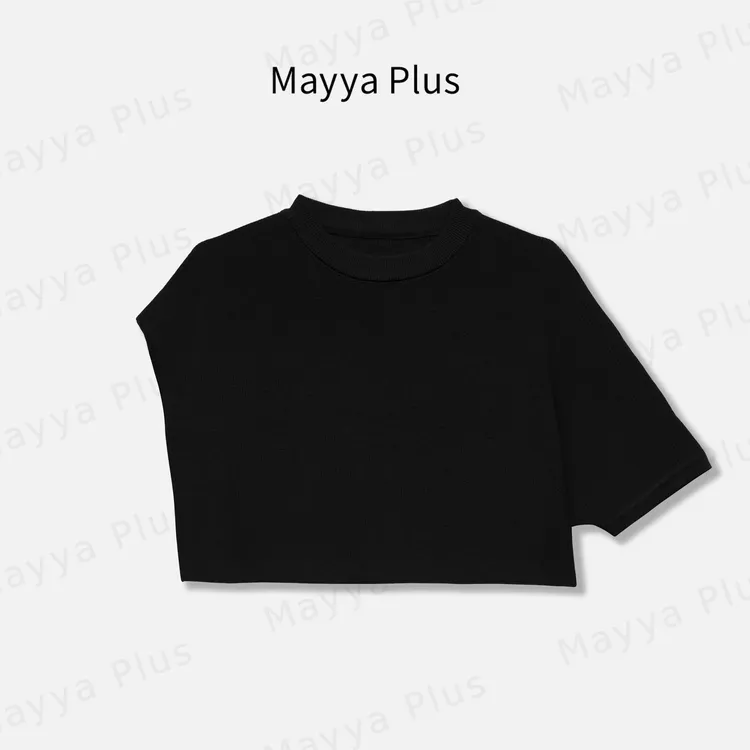 【随行】Mayya Plus麦芽定制流光风设计感圆领针织披肩上衣32536982