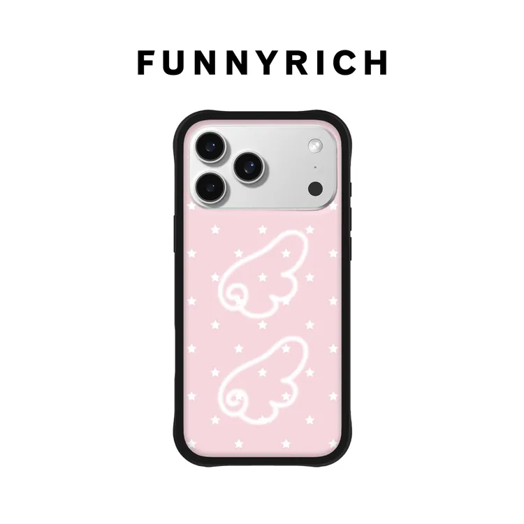 FUNNYRICH液态硅胶星星天使翅膀适用iPhone17/16ProMax手机壳苹果