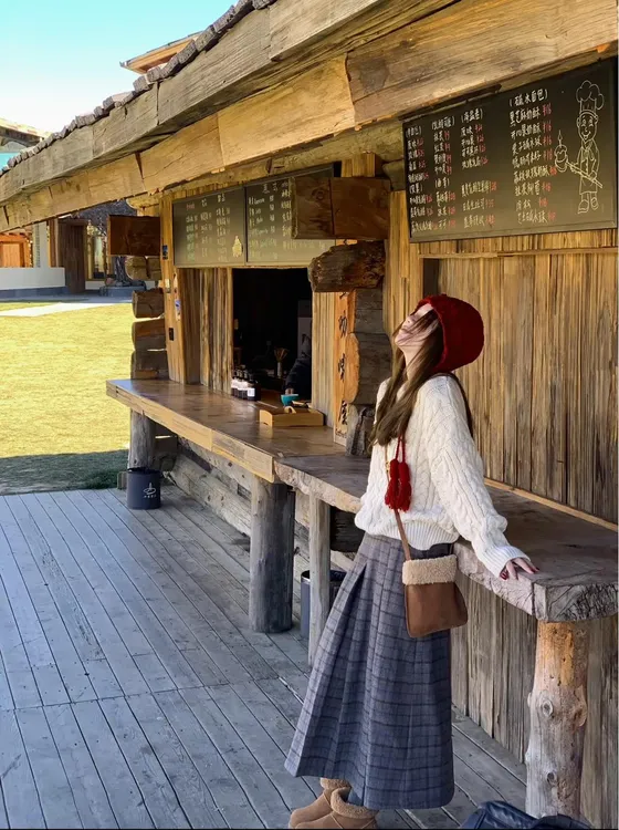 2025秋冬新款女韩系慵懒风复古套头外穿麻花毛衣格子半身裙两件套