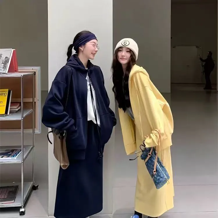 休闲风少女风时尚套装套装ins网红卫衣百搭抽绳