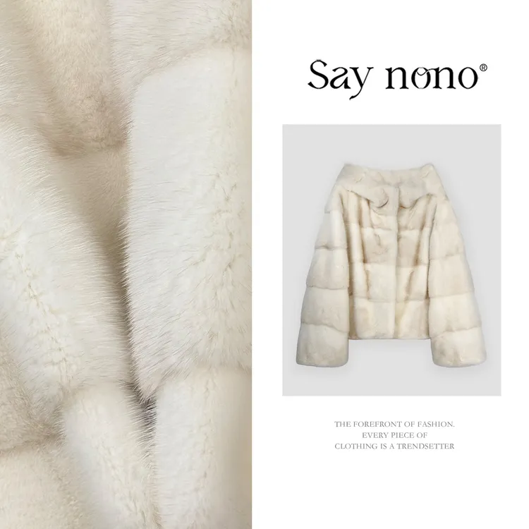 懒猫nono│Saynono 时尚温柔慵懒风减龄水貂毛皮草外套 GX09121JY