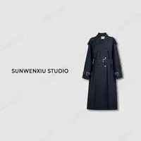 swx studio5店 “巴黎街头”重磅重工廓形复古风衣外套
