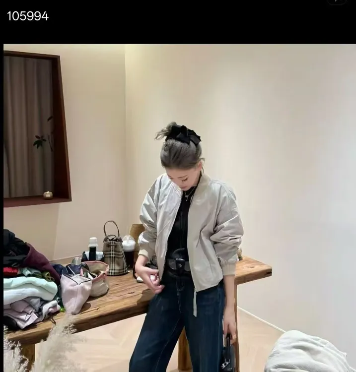 新韩板拼接罗纹袖纯棉短款立领加厚秋冬女时尚百搭棒球服上衣外套