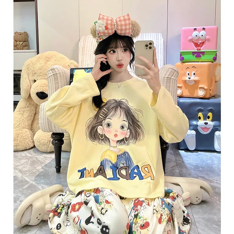 睡衣女大童小个子12-15-18岁女孩高初中生矮个子长袖青少年春秋季