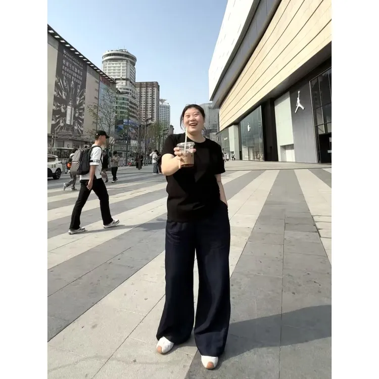 《溪上》简韩抽绳阔腿裤