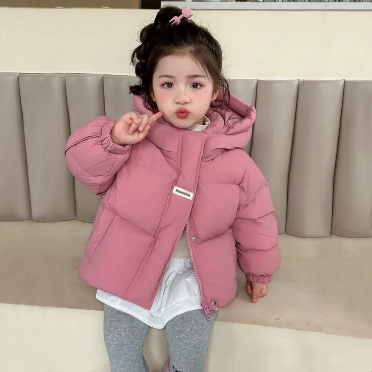 女童棉衣冬装新款外套宝宝冬季棉服儿童加厚保暖棉袄连帽面包服潮
