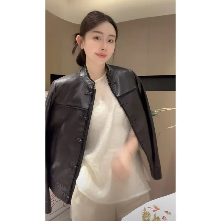 ZHUIMU.【东方之美】新中式国风气质时尚盘扣花边上衣外套ZM8935