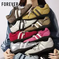 F21豹纹赛车鞋2025年春秋新款复古港风阿甘鞋女款休闲平底德训鞋