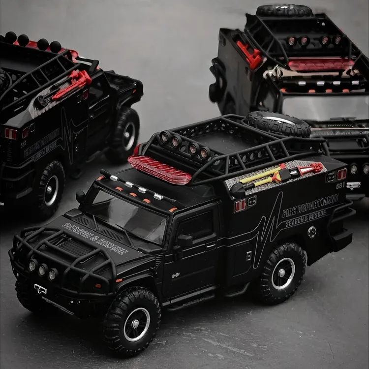 2025杭州展-MK 1:64 HUMMER H2救护车合金预售模玩