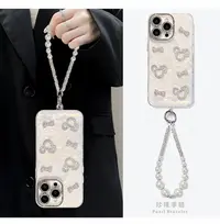 适用【苹果华为oppo小米vivo】米奇蝴蝶结精孔贝壳纹透明全包手机壳