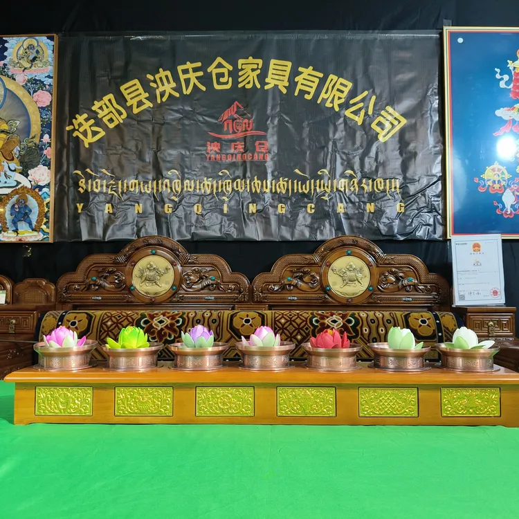 藏式铜锅底座工艺摆件七孔10公分