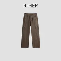 R-HER“曼城旧事”重磅水洗做旧高腰牛仔裤时尚中腰裤RW5NK2503
