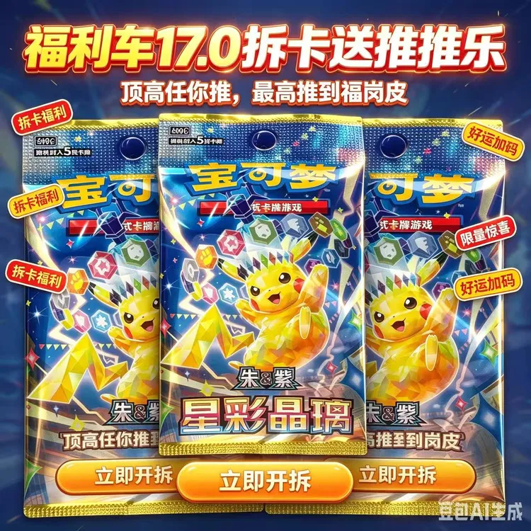 【默认代拆】【17.0拆卡&推推乐 】集换式卡牌宝可梦简中瘦包一包