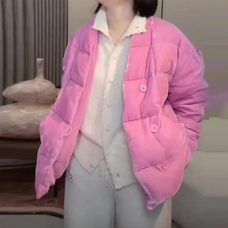 2025冬季新款设计感通勤日常宽松显瘦棉服女韩版休闲保暖纯色外套