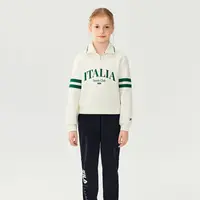 FILA斐乐儿童衣服【网球新款】女童秋装简约高级翻领保暖长袖卫衣