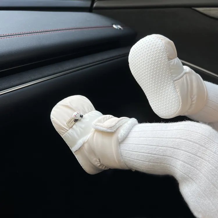 冬季新生婴儿鞋加绒软底棉鞋0-1岁男女宝宝步前鞋3-6到12个月脚套