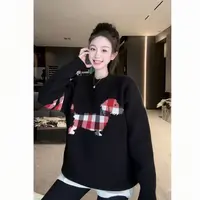 FAND品牌【T+Btangmu】秋冬情侣装加绒加厚保暖狗狗宽松圆领毛衣