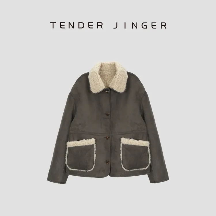 Tender Jinger【黑标】正反两穿羊毛外套T54MYY41030