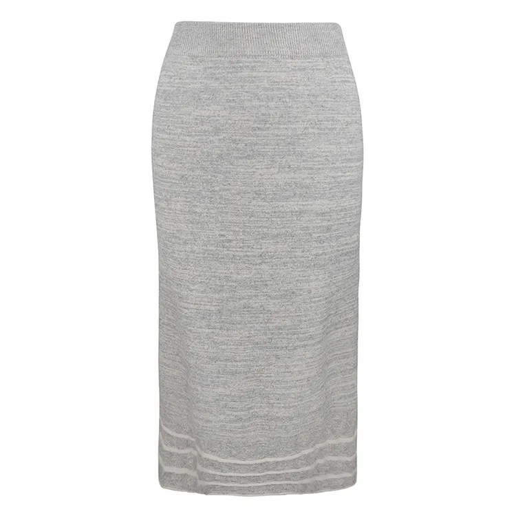 JUNGLE ME秋季粉色弹力中长裙高腰女半身裙长裙时尚女士减龄温柔