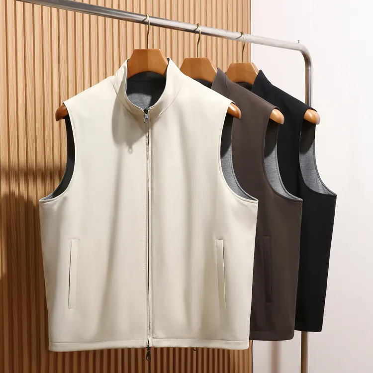 combo/康博高端品质意产Olmetex经典双面穿大码男士休闲马甲背心