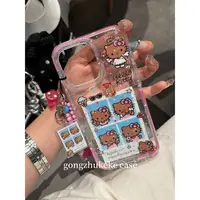 韩系黑皮Kitty四宫格照片适用于iPhone16Promax手机壳苹果15/1413