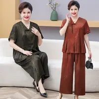 老太中国风奶奶装中老年妈妈装夏季老年人妈妈衬大码衫夏季薄款
