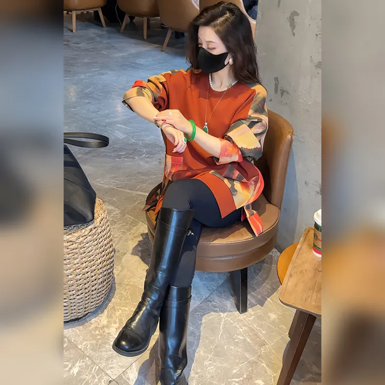 【Linda姐高端线】秋冬新款时尚休闲气质百搭女款卫衣AF5SWY0363