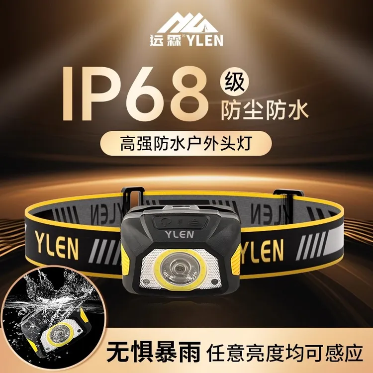 远霖头灯2025新款强光超亮户外登山头戴式照明灯长续航钓鱼专用灯