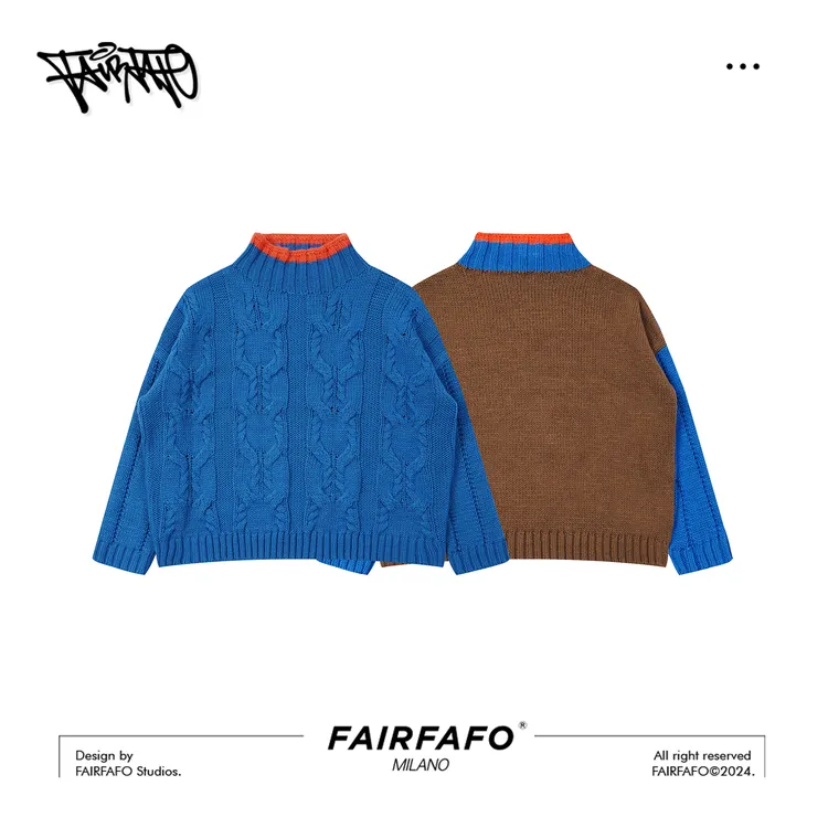 FAIRFAFO【深海笔记毛衣】MYBL4C058冬季新款显白复古高级感毛衣