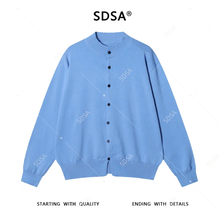 SDSA男士秋冬新款痞帅男装纯色毛衣针织衫圆领气质百搭开衫上衣