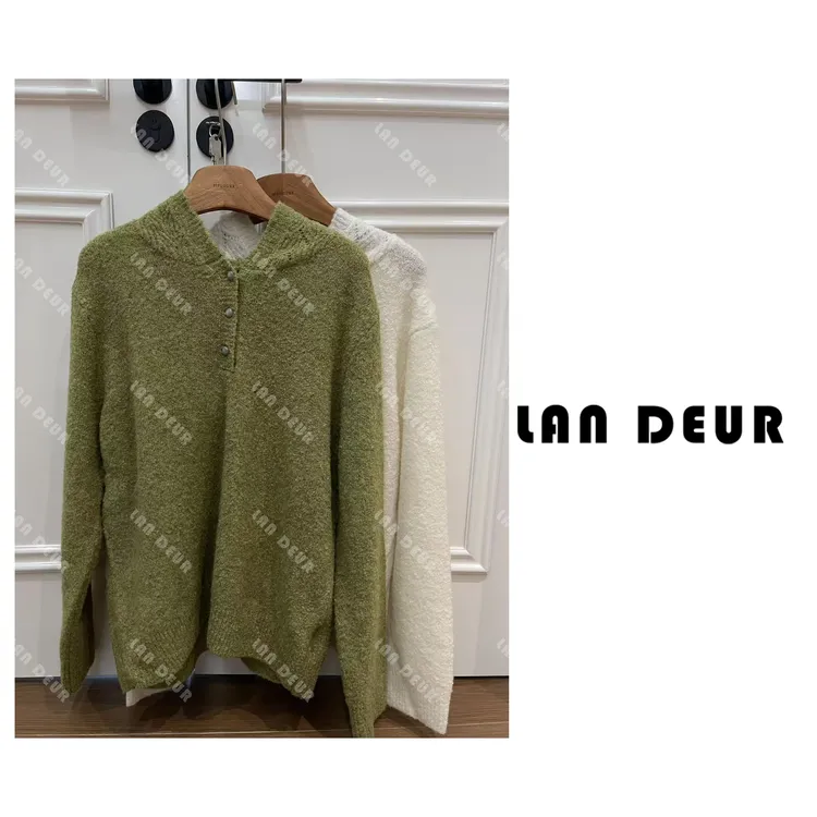 JIUJIU【云窗绿影】绵羊毛两色百搭镂空设计显白宽松纯色针织衫