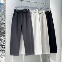 【赢家】冬季加绒加厚立裁哈苏线宽松百搭直筒休闲裤5938
