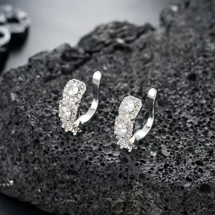 铜合金耳饰 无耳洞耳夹耳骨夹冰糖欧美耳环个性耳钉男女