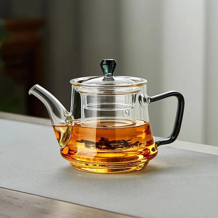玻璃茶壶耐高温加厚单壶茶水分离家用花茶壶小功夫泡茶壶茶具