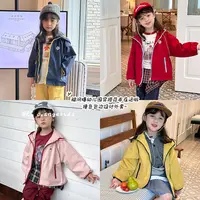 【橘子家】女童外套秋款时尚小女孩纯色新款HS63110