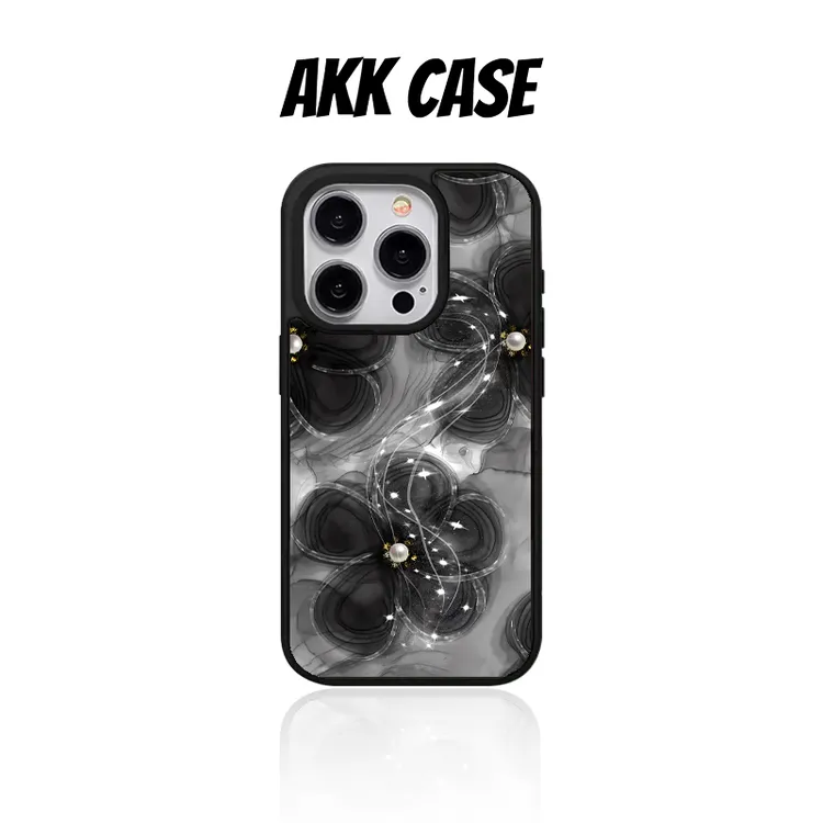 AKK黑纱花语花语韩国进口磁吸二代菲林防摔手机壳适用苹果16PM15