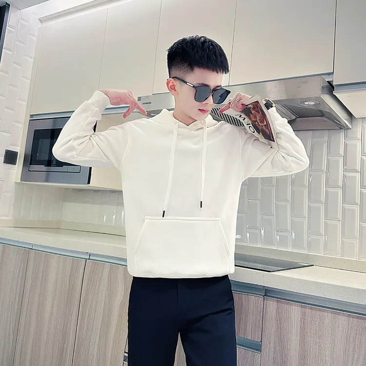 殿若连帽卫衣男春秋季潮牌T恤痞帅长袖新款高级内搭上衣高级外套t